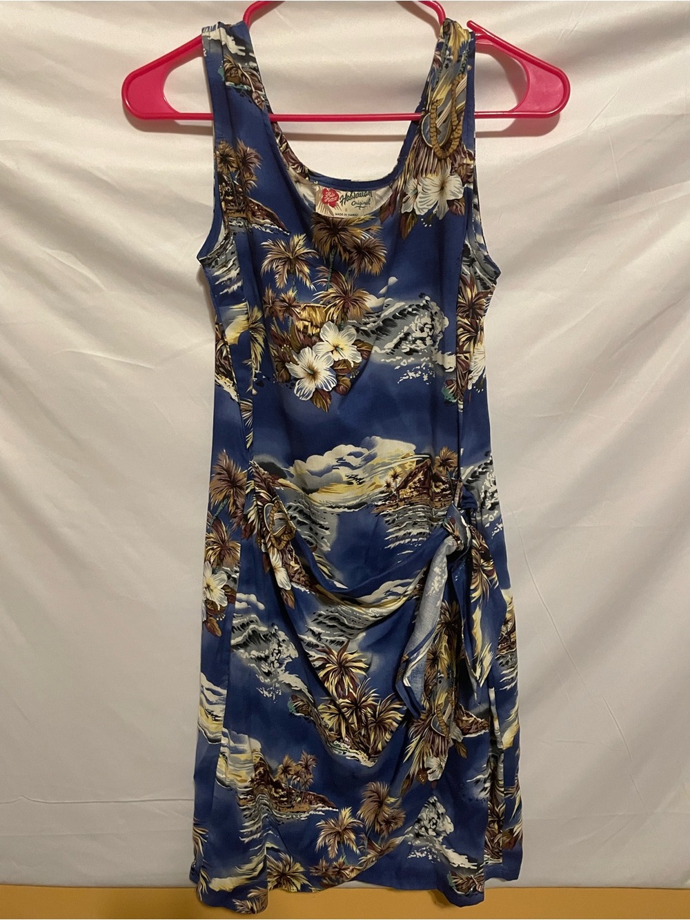 Hilo Hattie Blue Tropical Palm Print Dress - Picture 2 of 5